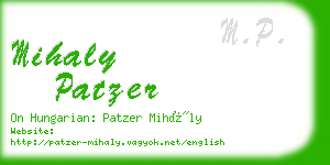 mihaly patzer business card